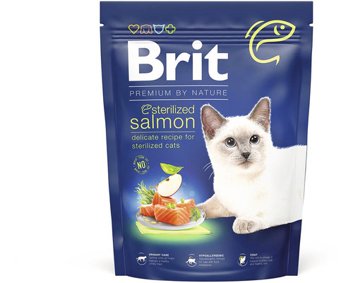 Granule pre mačky Brit Premium by Nature Cat Sterilized Salmon 300 g