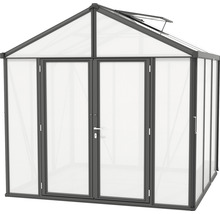 Skleník Vitavia Zeus Comfort 6200 polykarbonát 16 mm 258x242 cm čierny vr. podlahového rámu