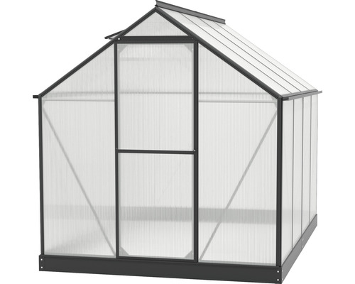 Skleník s rámom a transparentnými stenami