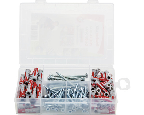 Sortimentný box so skrutkami a hmoždinkami