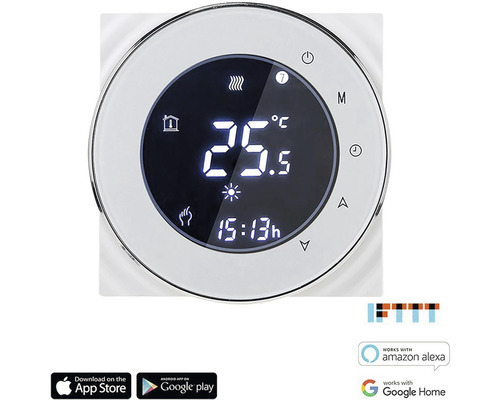 Termostat iQtech SmartLife GALW-W biely WiFi termostat pre kotly s potenciálovým spínaním IQ00149