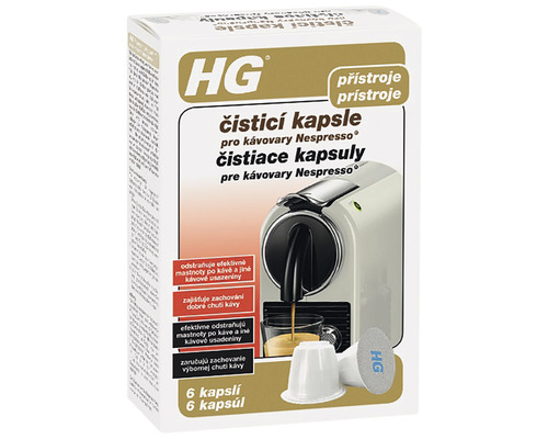Čistiace kapsule HG pre kávovary Nespresso 6 ks
