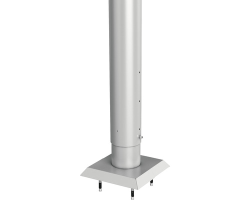 Stĺpik na plot Biohort 135 cm Ø 8,5 cm na naskrutkovanie strieborný metalický