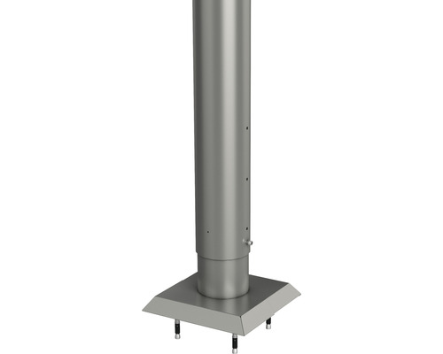 Stĺpik na plot Biohort 135 cm Ø 8,5 cm na naskrutkovanie sivý kremeň metalický