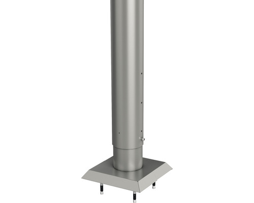 Stĺpik na plot Biohort 180 cm Ø 8,5 cm na naskrutkovanie sivý kremeň metalický