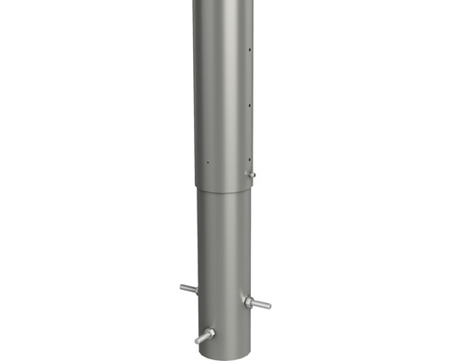 Stĺpik na plot Biohort 135 cm Ø 8,5 cm na zabetónovanie sivý kremeň metalický