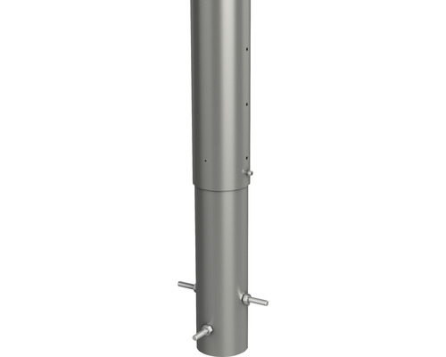 Stĺpik na plot Biohort 180 cm Ø 8,5 cm na zabetónovanie sivý kremeň metalický