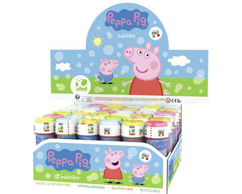 Zobrazovací stojan Peppa Pig s bublifukmi