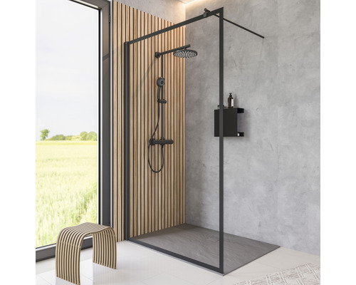 Walk In SCHULTE ExpressPlus Alexa Style 2.0 Black Style 120 cm farba rámu čierna dekor skla číre sklo EP369210 68 1300 Walk In SCHULTE ExpressPlus Alexa Style 2.0 Black Style 120 cm farba rámu čierna dekor skla číre sklo EP369210 68 1300
