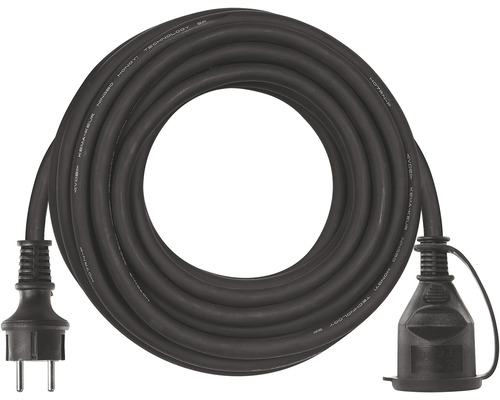 Predlžovací kábel gumový Emos 3x 1,5mm2 10m čierny