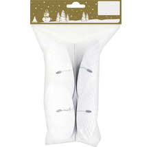 Balenie so štyrmi bielymi papierovými vejármi na ozdobu