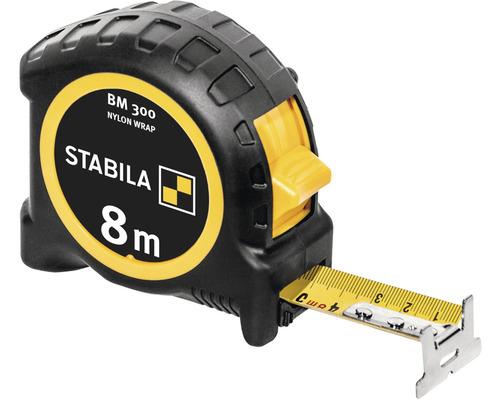 Zvinovací meter Stabila s dĺžkou pásma 8 metrov