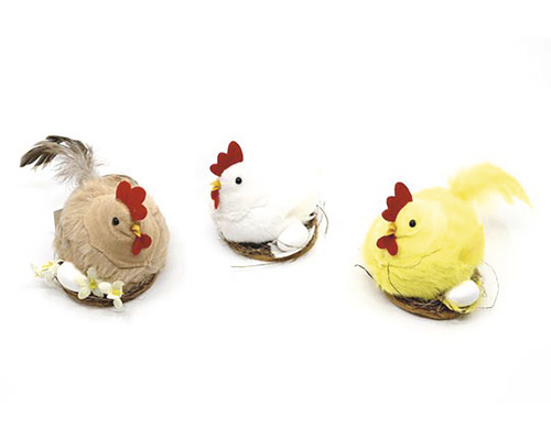 Dekoratívne sliepačie figúrky v rôznych prevedeniach na veľkonočnú výzdobu