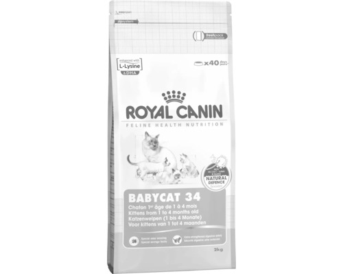 Royal Canin Babycat 34 krmivo pre mačiatka od 1 do 4 mesiacov v 2 kilogramovom balení