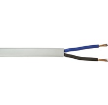 Silový kábel H03 VVH2-F 2x0,75 mm² dĺžka 10 m biela-thumb-0