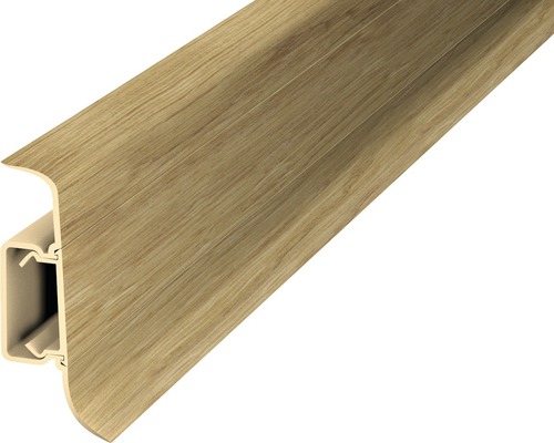 Soklová lišta kanáliková PVC dub rustikálny 50 x 2500 mm Podlahová lišta s dreveným dekorom do interiéru