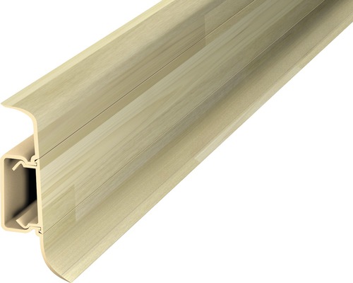 Soklová lišta kanáliková PVC orech olivový odtieň 50 x 2500 mm Plastová soklová lišta