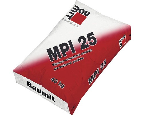 Vápenno-cementová omietka Baumit MPI 25 pre vnútroné použitie 40 kg