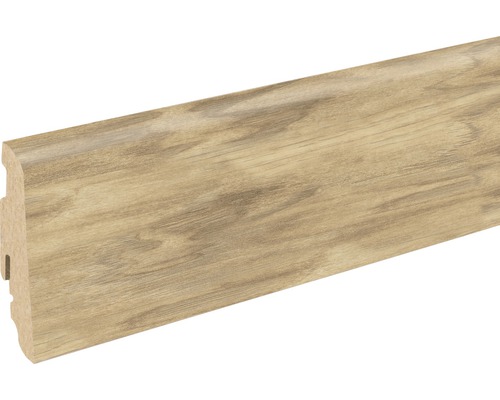 Soklová lišta Skandor dub FOEI927 FU60L 19x58x2400 mm Podlahová lišta s drevenou štruktúrou