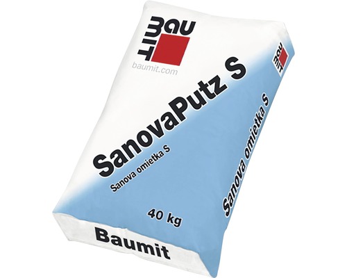 Omietka Baumit Sanova S 40 kg Balenie omietky Baumit SanovaPutz S, 40 kilogramov
