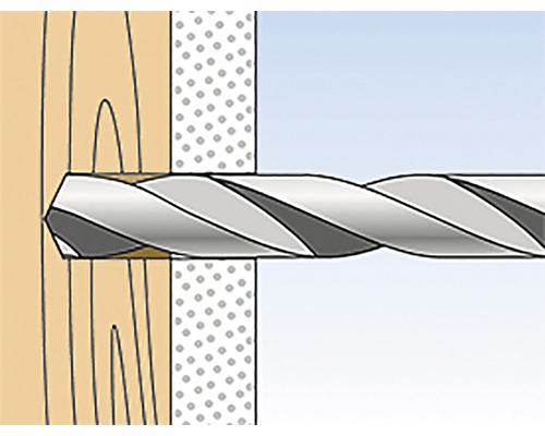 Ilustrácia vrtáka vŕtajúceho do dreva a muriva