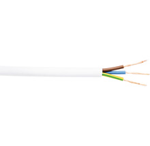 Silový kábel H05 VV-F 3x1 (CYSY) biely, metrážny tovar-thumb-0
