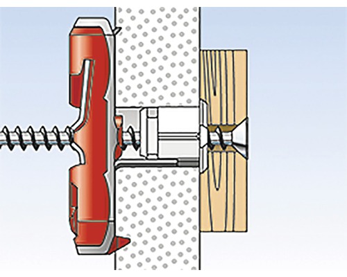 Upevňovací prvok pre izolačné dosky na stene