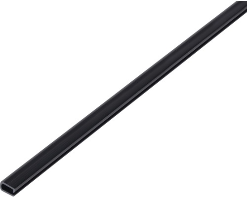 Lemovací profil PVC čierny 7x4x0,5 mm, 1 m