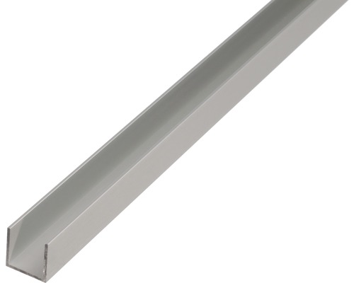 U profil alu strieborný elox 25x25x25x2 mm 1 m U profil z kovu