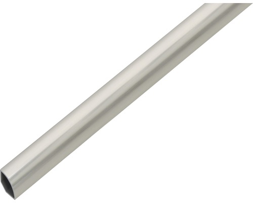 Štvrťkruhový profil PVC nerezový vzhľad 15x1,2 mm, 1 m