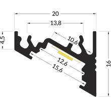 Profil FK technics FKU60 pro LED plexi 1m hliník-thumb-2