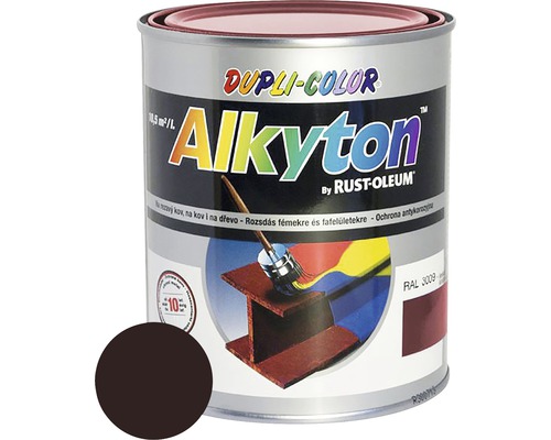 Samozákladová farba na hrdzu i drevo lesklá Alkyton 0,75 l čokoládovo hnedá RAL8017-0