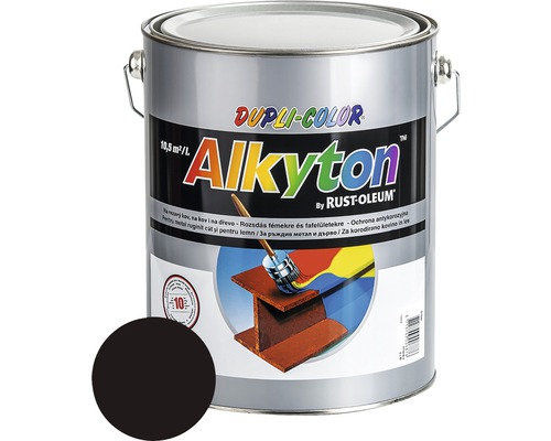 Samozákladová farba na hrdzu i drevo lesklá Alkyton 5 l čokoládovo hnedá RAL8017-0