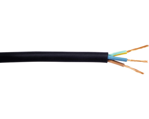 Silový kábel H05 RR-F 3x1,5 (CGSG) čierny, metrážový sortiment
