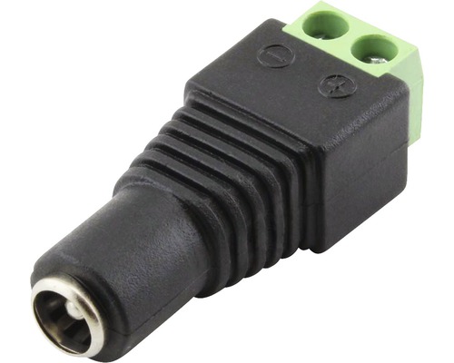 DC konektor s dutinkou a skrutkovou svorkou