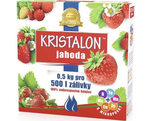 Hnojivo pre jahody kryštalické Kristalon Jahoda 0,5 kg Kristalon hnojivo na jahody, 0,5 kilogramové balenie