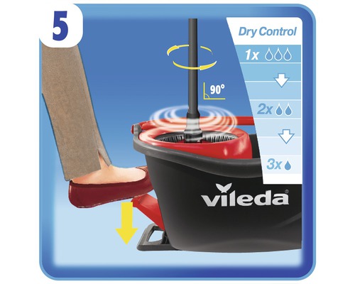Vileda mop s vedrom a nožným pedálom na reguláciu vlhkosti