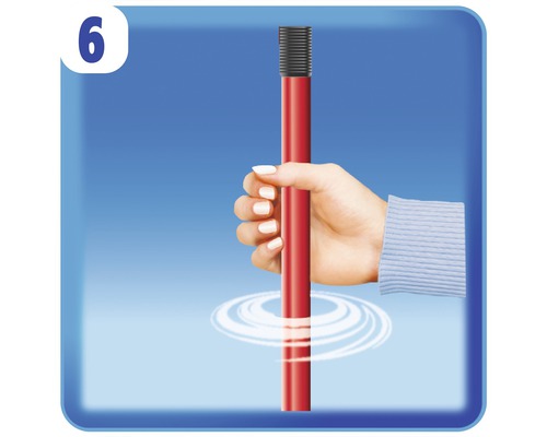 Ilustrácia ruky držiacej čistiacu tyč