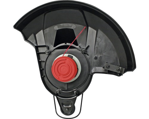 Strunová hlava cievky vyžínača s ochranným zariadením