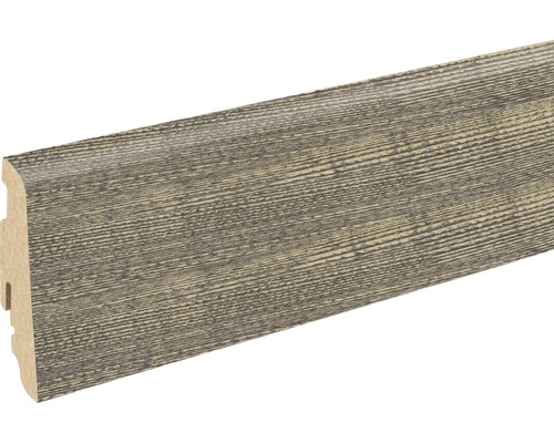 Soklová lišta Skandor Pensacola dub FU60L 19x58x2400 mm Podlahová lišta s drevenou štruktúrou
