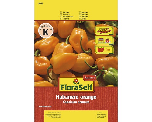 Balíček semien FloraSelf Habanero Orange paprika