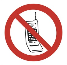 Značka zákazu: Mobilné telefóny nie sú povolené
