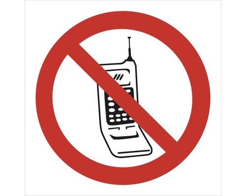 Samolepka "Zákaz používania mobilných telefónov" 92x92 mm
