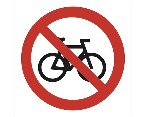 Piktogram "Zákaz vstupu s bicyklom" 92x92 mm