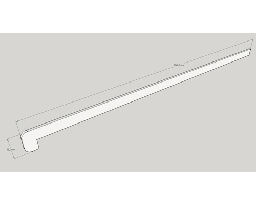 Bočná krytka k parapetu Polyform 700 x 190 mm, biela Bočná krytka k parapetu Polyform 700 x 190 mm, biela