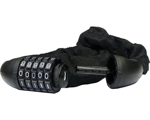 Zámok na bicykel s číselnou kombináciou a reťazou