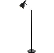 Stojacia lampa s nastaviteľným tienidlom a okrúhlou základňou