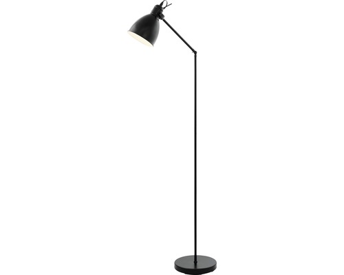 Stojacia lampa s nastaviteľným tienidlom a okrúhlou základňou