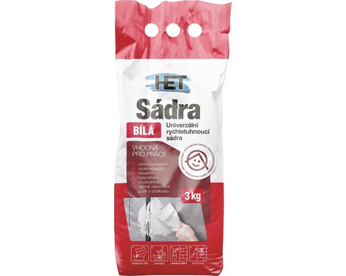 HET Sádra univerzálna rýchlotuhnúca v trojkilogramovom balení