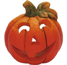 Halloweenska tekvicová dekorácia s vyrezávanou tvárou